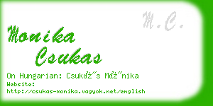 monika csukas business card